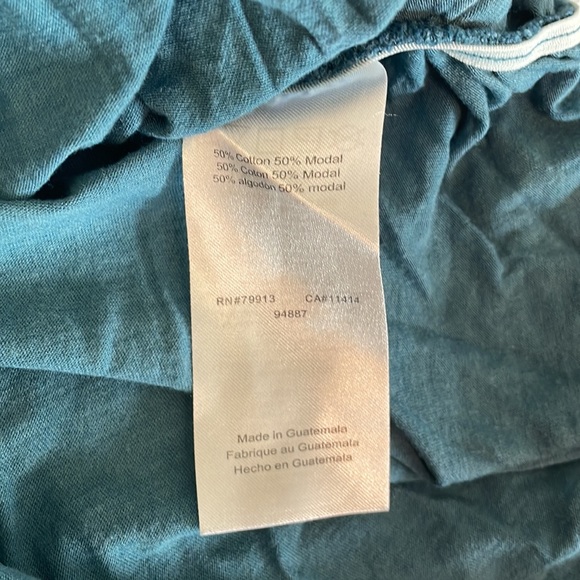 Motherhood maternity size small long sleeve shirts EUC. Blue, green. Ruched side - Picture 5 of 7